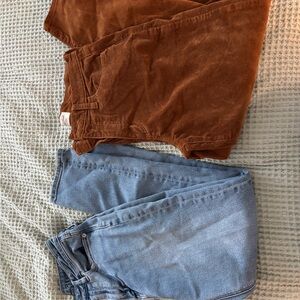 Wild Fable Rust Corduroy Wide Leg Jeans